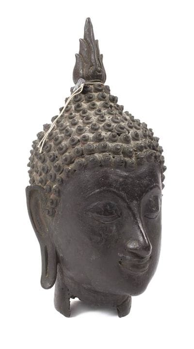Bronze head of the Buddha Shakyamuni
Thailand, 20t