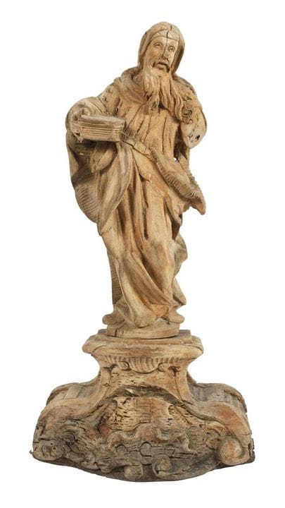Statue sculptée d'un saint
XVIIIe siècle, probable
