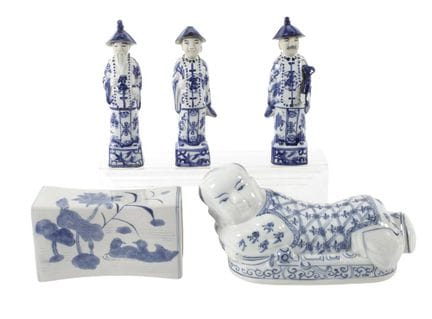 Set of porcelain
20th century, partly marked, five