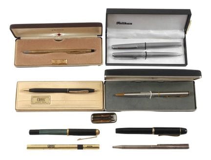 Assortment of writing instruments 
20th century, e