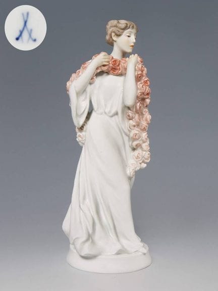 Meissen, figurine Art nouveau « Jeune fille avec u