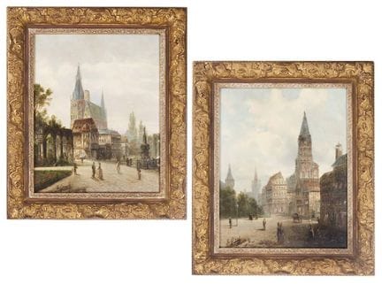 Kaufmann, Karl « Vues urbaines jumelles avec cathé