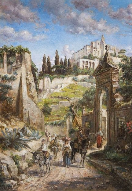 Effenberger, Hermann « Vue sur une colline à Rome 