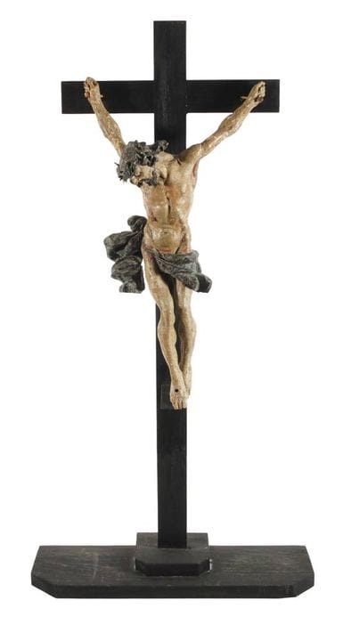 Grand crucifix sur socle
XVIIIe/XIXe siècles, croi