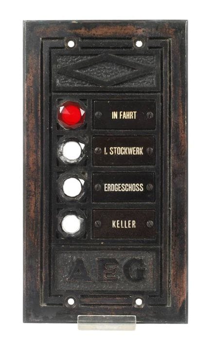 AEG lift control panel
Designed by Peter Behrens (