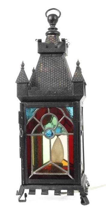 Unusual table lamp
Nuremberg, c. 1900, wrought-iro