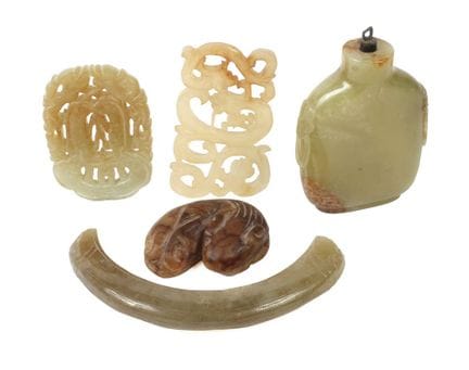 Set of stone carvings
20th century, five pieces, u