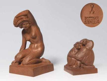 Meissen, 2 figurines « Nu de jeune fille », « Grou