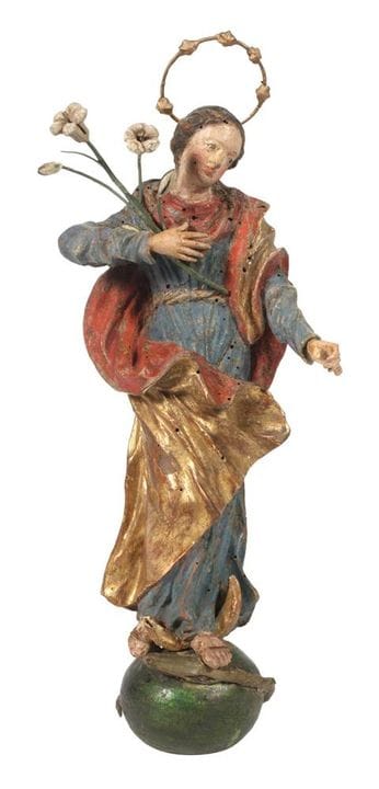 Marie Immaculée
XVIIIe siècle, bois dur sculpté, p