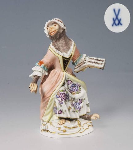Meissen, figurine de la « Chapelle des singes » : 