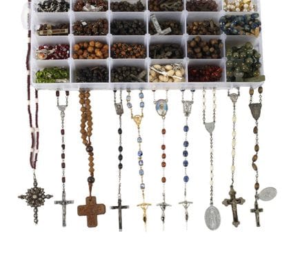 Collection of rosaries
20th century, 35 pieces, ma