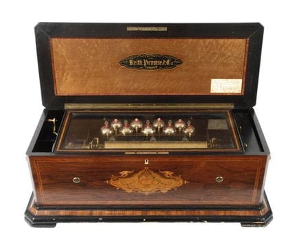 Oversized barrel music box
Late 19th century, mark
