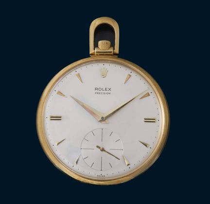 Rolex, montre de poche en or « Precision »

Or jau
