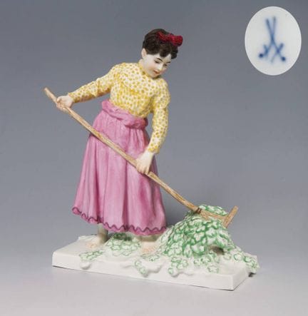 Meissen, figurine Art nouveau « Jeune fille au rât