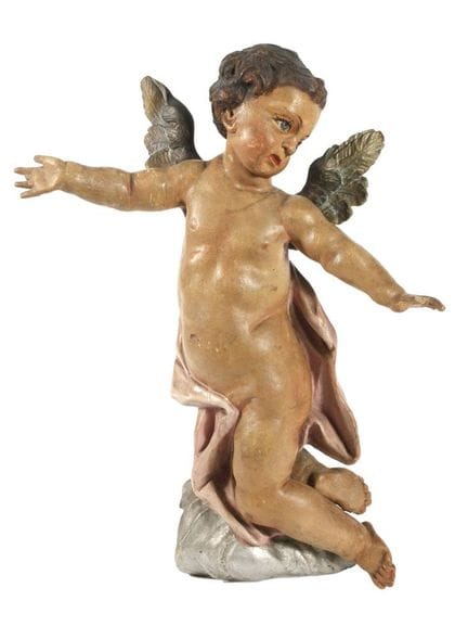 Ange sur un nuage
XVIIIe siècle, bois de feuillage