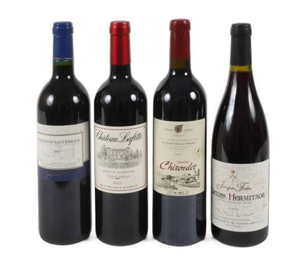 四瓶红酒
产自法国，包括2022年份的拉菲特酒庄（Château Lafitte）、1997年份的让