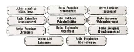 Eleven chemist’s signs
Early 20th century, White m