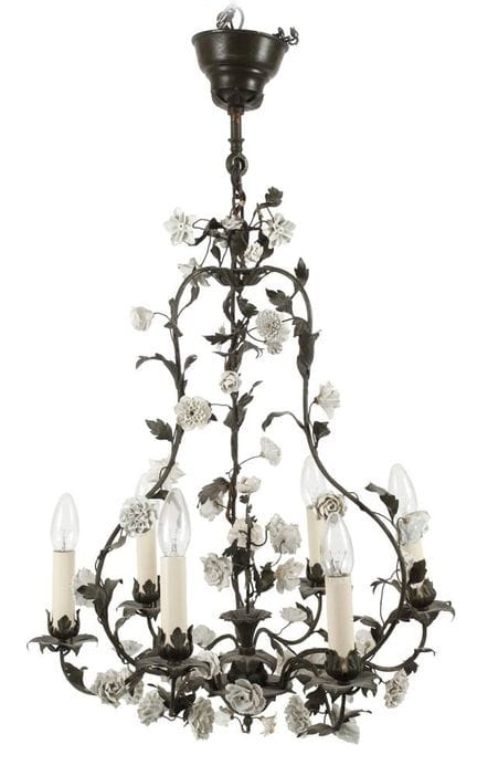 Floral ceiling chandelier
1. Mid-20th century, cur