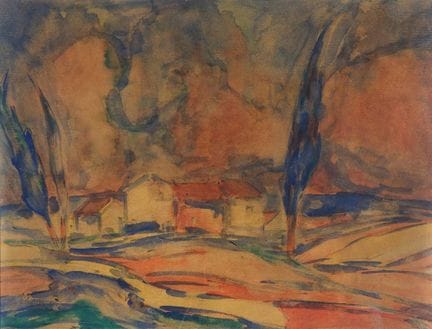 Kaus, Max “Landscape in the Evening Glow”1891 Berl