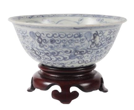 Bowl with blue decoration
probably 17th century, u