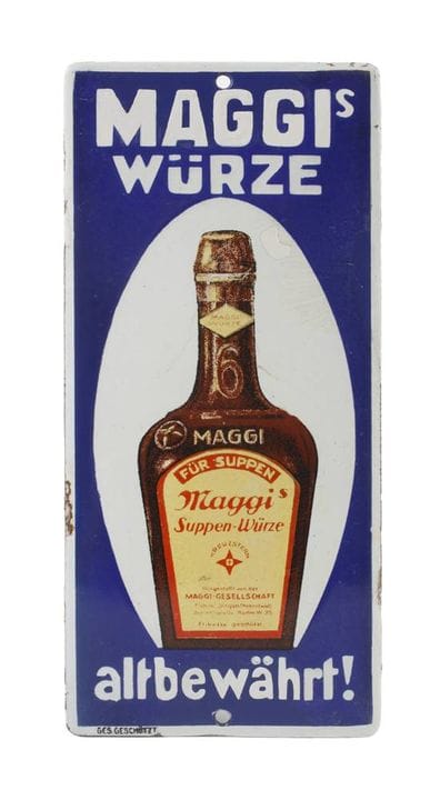 Maggi door sign
Early 20th century, no maker’s mar