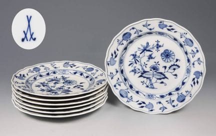 Meissen, 7 assiettes plates

Fabrication 1890-1923