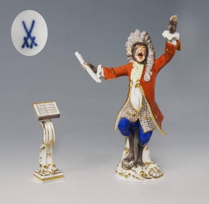 Meissen, figurine de la « fanfare des singes » : «