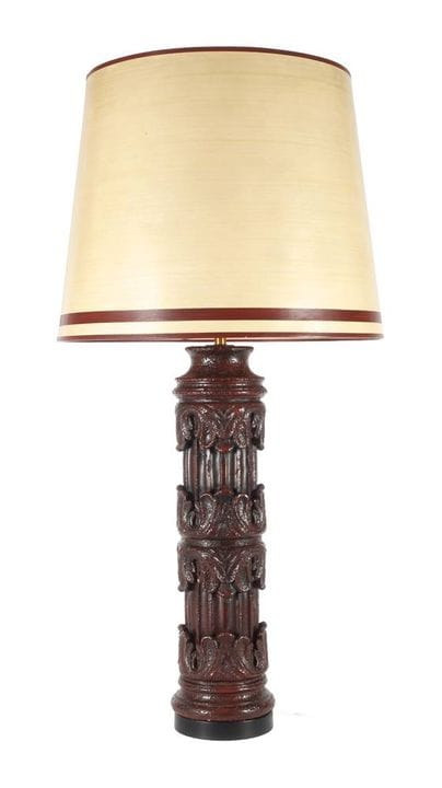 Table lamp
1960s, unmarked, dark brown glazed cera