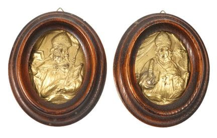 Pair of miniature reliefs
19th century, unmarked, 