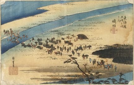 Utagawa Hiroshige, Scene on the River Oi
Drawn in 