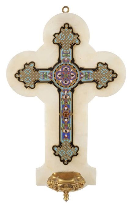 Cloisonné holy water font
1. First half of the 20t