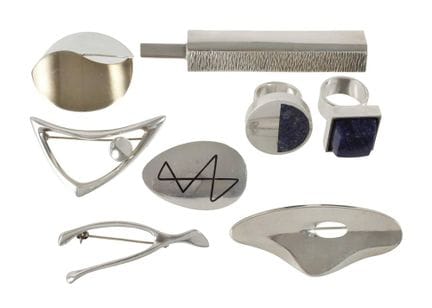 Konvolut Designschmuck
um 1970, Silber gestempelt 