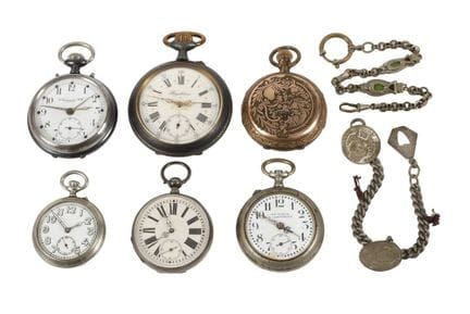 Lot de montres de poche
datant pour la plupart des