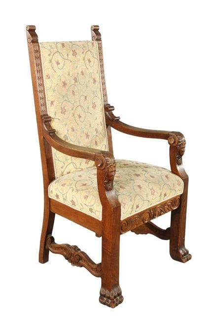 Sessel Neorenaissance
um 1910, Eiche massiv, braun