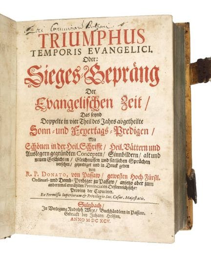 Triumphus Temporis Evangelici 1695
ou « Les fastes