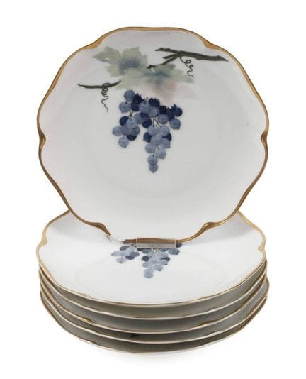 Rosenthal sechs Obstteller Pâte sur Pâte-Dekor
Dek