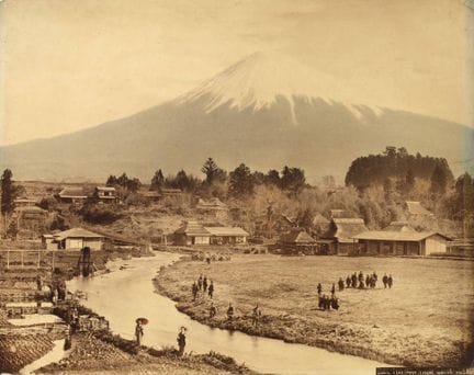 Photo du mont Fuji
vers 1900, photo grand format, 