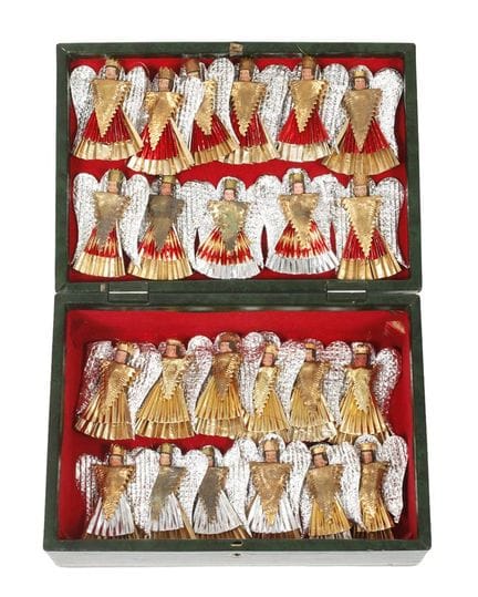 Lot d'anges en papier doré de Nuremberg
Décoration