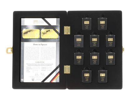 Konvolut Goldbarren Deutsche Wahrzeichen
zehn Stüc
