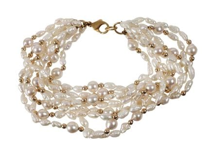 Pulsera de perlas de varias hileras
hacia el año 2