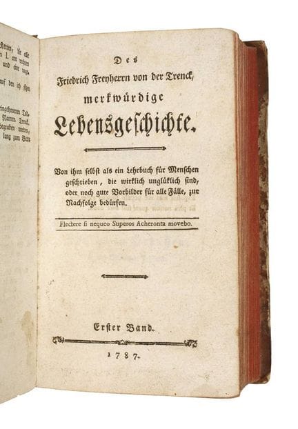 Histoire de la vie du baron von Trenck, 1787
L'étr