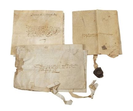 Tre documenti storici
XVII secolo, scritti a mano 