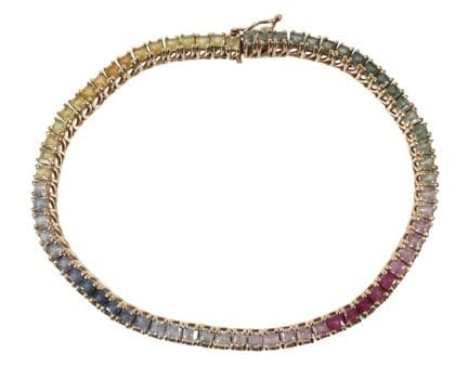 Pulsera de tenis con piedras engastadas
de época m