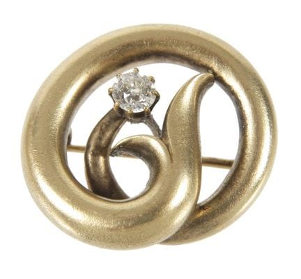 Broche de diamantes
hacia 1900, oro amarillo con c