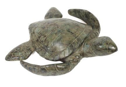 Gartendekoration als Schildkröte
20. Jh., Metallgu
