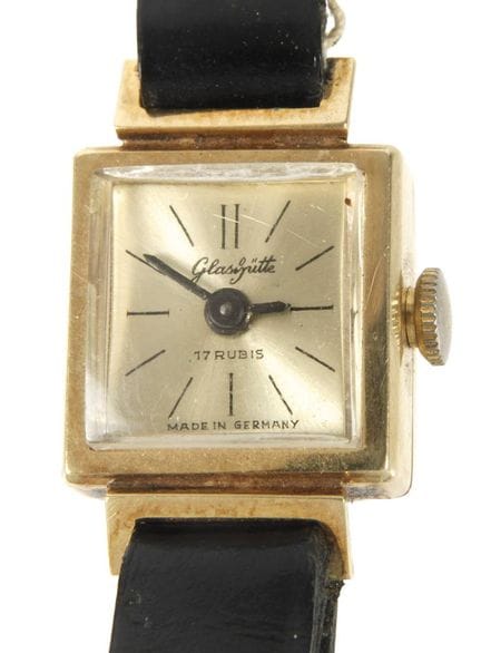 Glashütte, reloj de pulsera de mujer de oro
hacia 