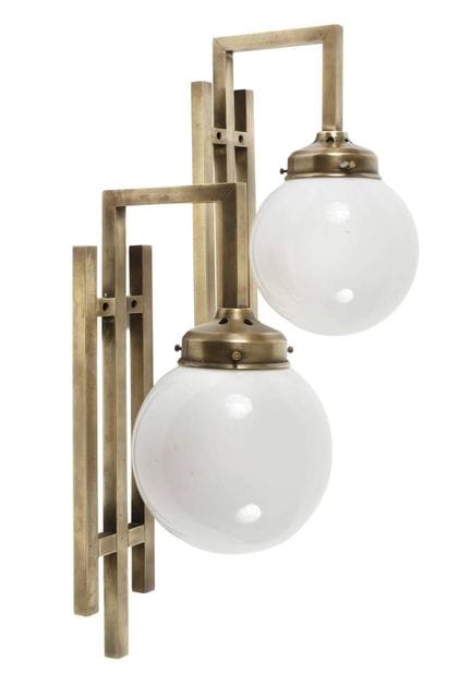 Paar Wandlampen Jugendstil
um 1910, streng geglied