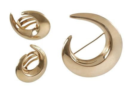 Hans Hansen Schmuckset
um 1980, Gelbgold gestempel
