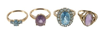Conjunto de anillos de mujer
Finales del siglo XX,