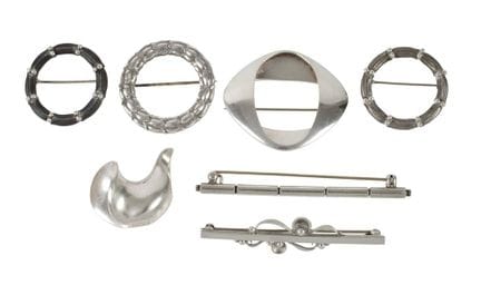 Georg Jensen Schmuckkonvolut
20. Jh., Silber und E